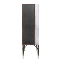 ACME Yoela Wine Cabinet, Aluminum Finish AC01996