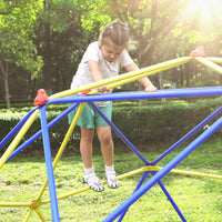 Kids Climbing Dome Jungle Gym - 10 ft Geometric Playground Dome Climber Play Center with Rust & UV Resistant Steel, Supporting 1000 LBS