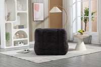 Fluffy bean bag chair, comfortable bean bag for adults and children, super soft lazy sofa chair with memory foam and ottoman, indoor modern focus bean bag chair for living room, bedroom, apartment