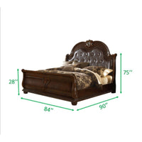 Roma 5 PC-N King Bed Room Set  (With 2 NS)