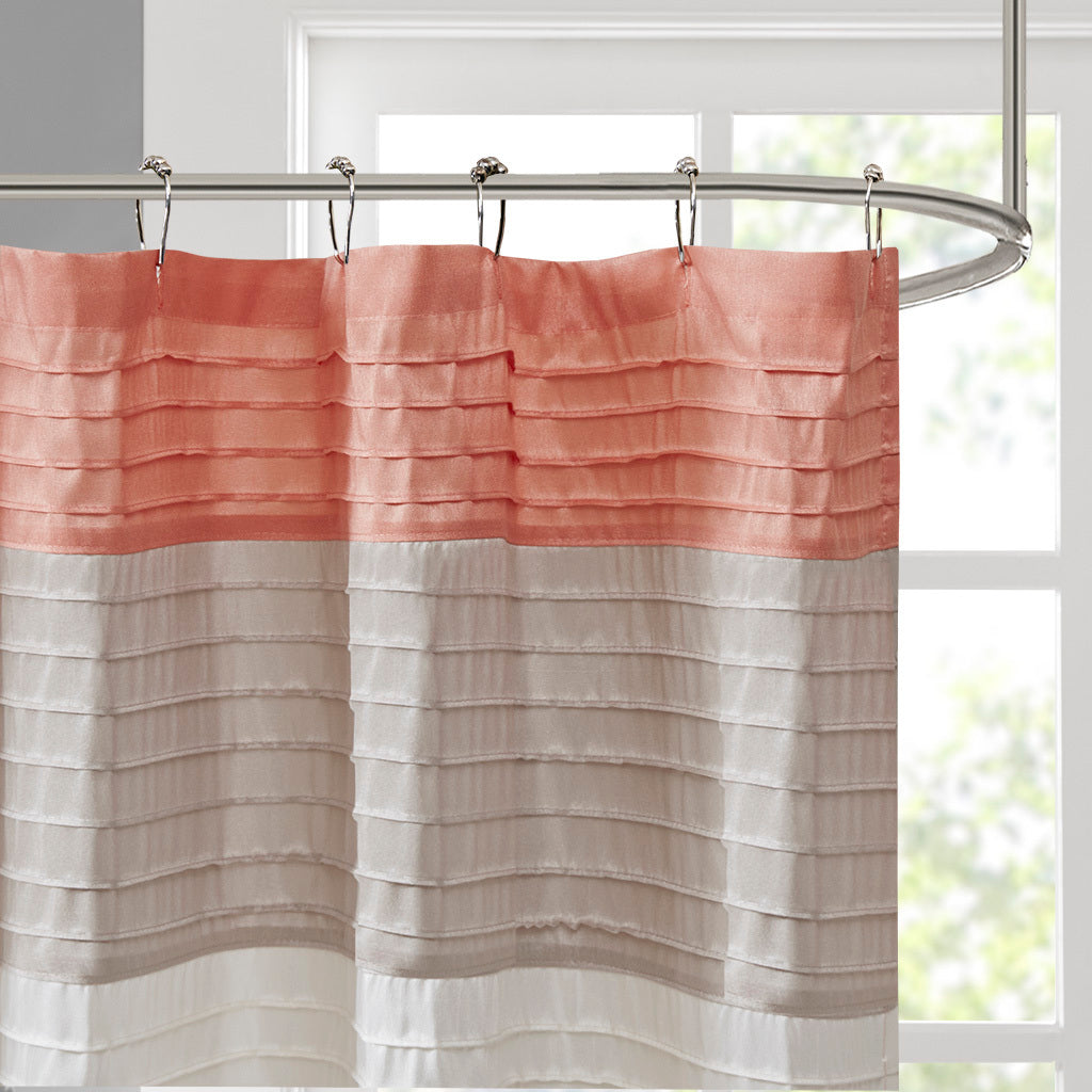 Faux Silk Shower Curtain