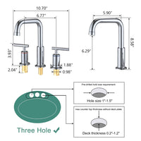 8 in. Widespread Double Handle Bathroom Faucet with Pop Up Drain in Chrome