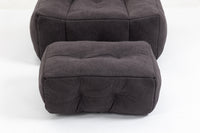 Fluffy bean bag chair, comfortable bean bag for adults and children, super soft lazy sofa chair with memory foam and ottoman, indoor modern focus bean bag chair for living room, bedroom, apartment