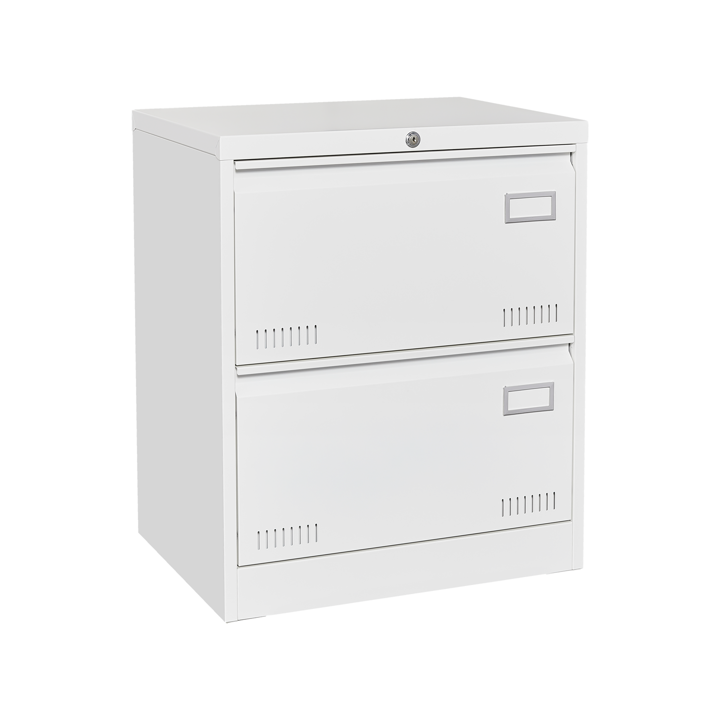 Filing Cabinet Lateral File Cabinet 2 Drawer, White Filing Cabinets with Lock, Locking Metal File Cabinets Three Drawer Office Cabinet for Legal/Letter/A4/F4 Home Offic