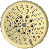 6 Spray Settings High Pressure Shower Head 5" Rain Fixed Showerhead - Gold Adjustable Shower Head with Anti-Clogging Nozzles, Low Flow Easily Installation