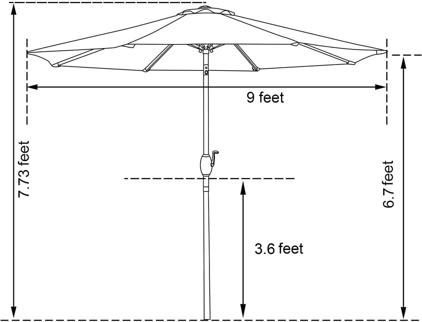 9FT Patio Umbrella