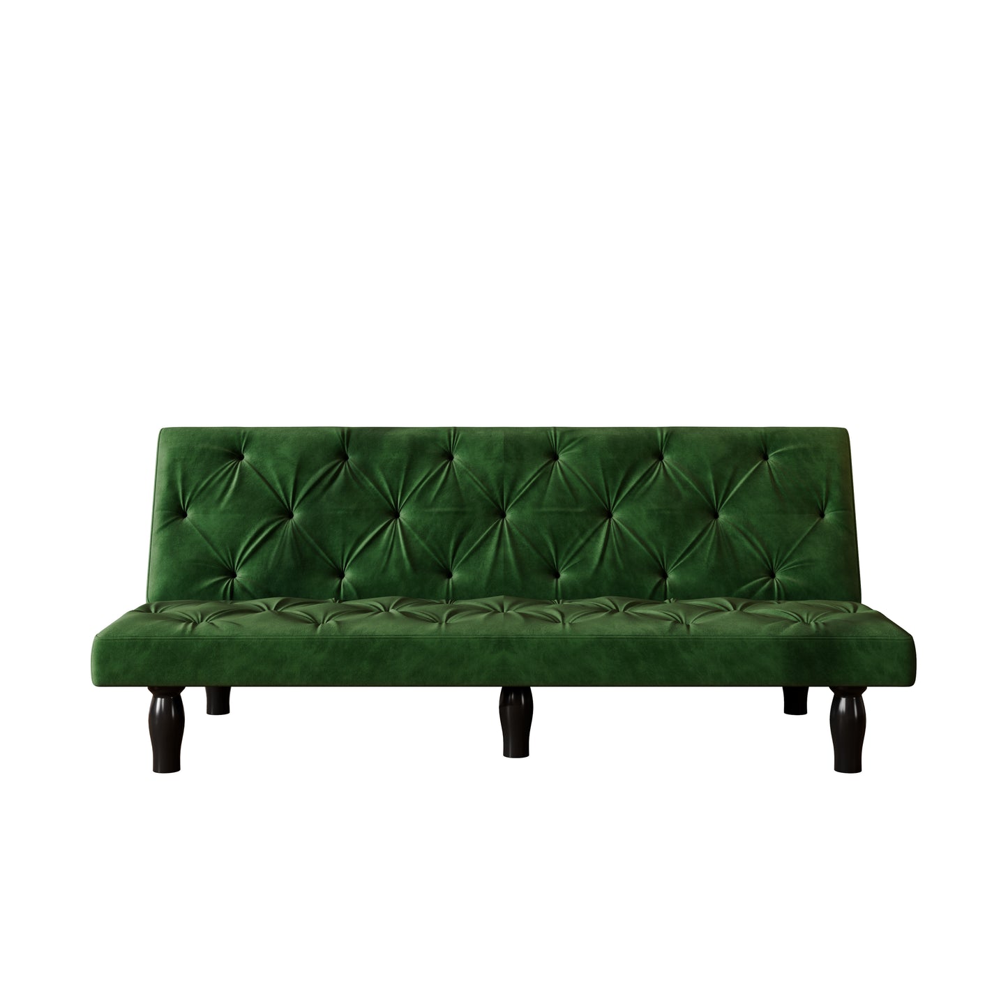 2534B Sofa converts into sofa bed 66" green velvet sofa bed suitable for family living room, apartment, bedroom