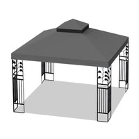 10x10 Ft Outdoor Patio Gazebo Replacement Canopy,Double Tiered Gazebo Tent Roof Top Cover Only(Frame Not Include)