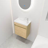 Bathroom Vanity With Single Sink,18 Inch For Small Bathroom (Excluding Faucets)