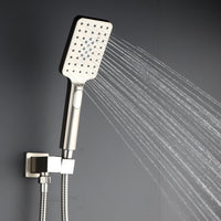 Shower Faucet Set System Ceiling Shower Faucets Sets Complet with Rough-in Valve, 10 Inches High Pressure Rain Shower Head and Handheld