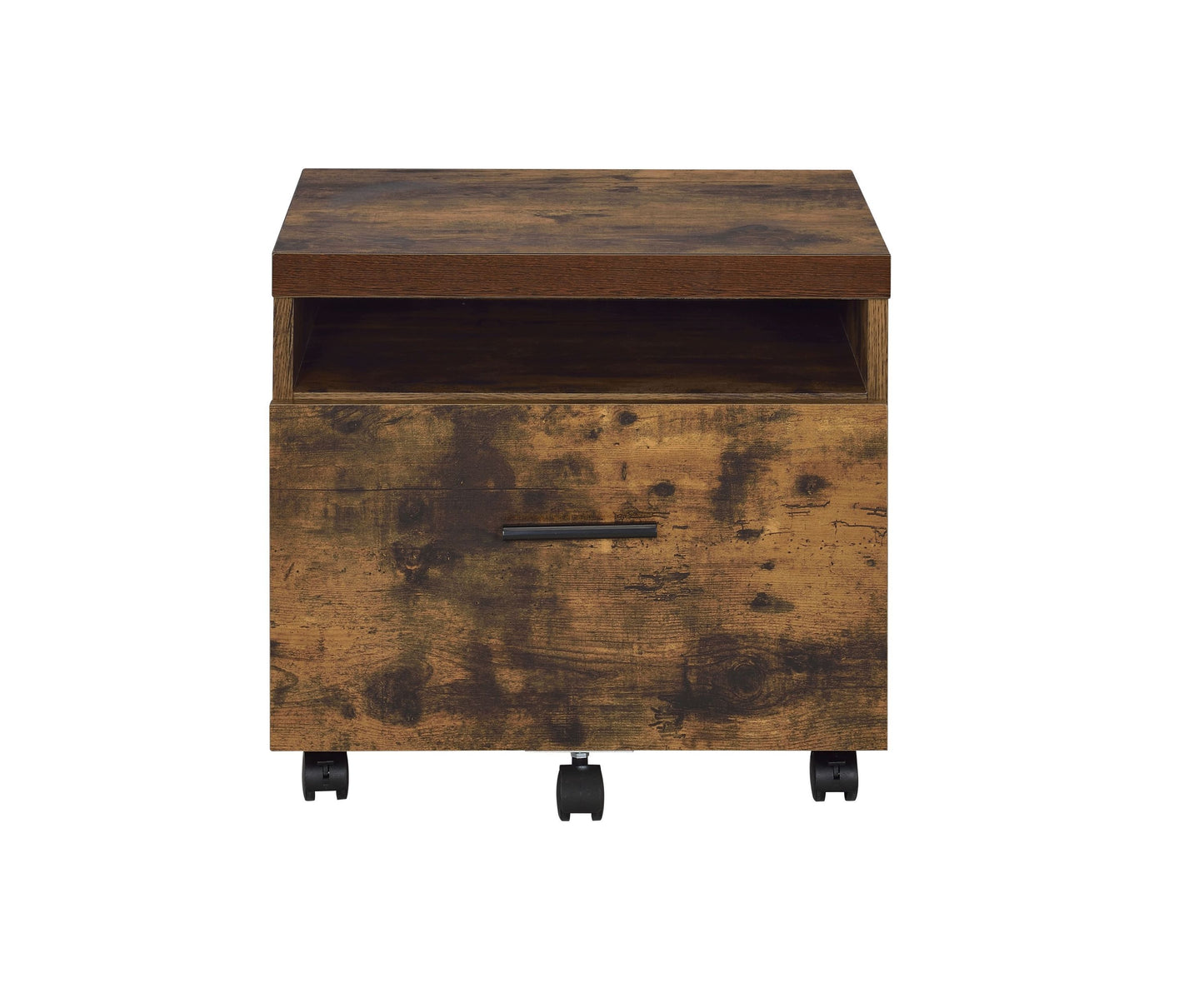 ACME Bob File Cabinet in Weathered Oak & Black 92398