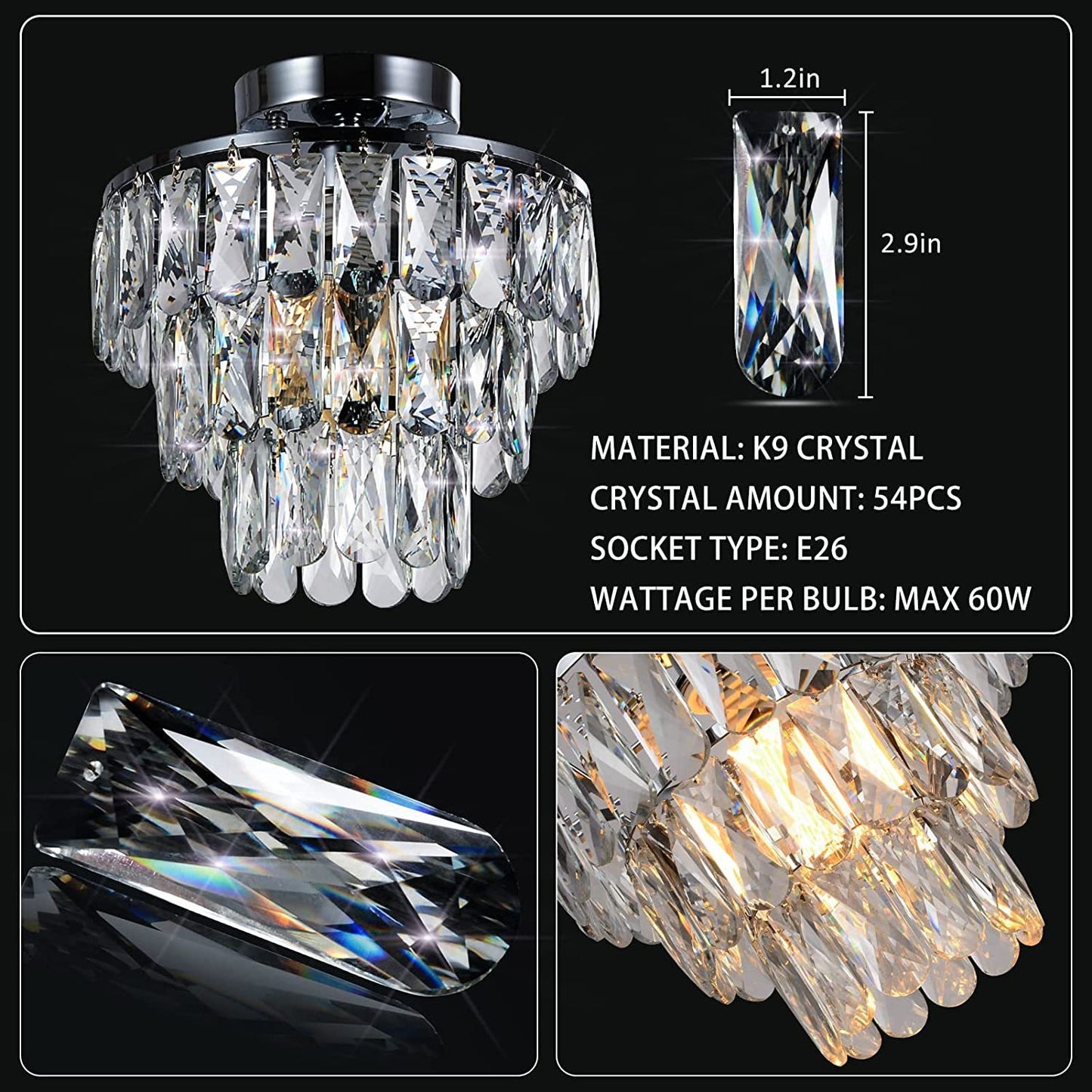 Modern Small Crystal Chandeliers