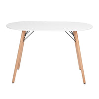 47.2"L x 27.6"W Oval Dining Table - white