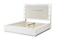 Coco King 5 Pc Vanity LED Bedroom Set Made With Vanity in Milky White