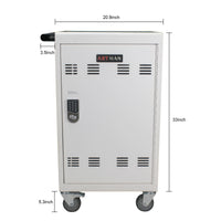 Mobile Charging Cart and Cabinet for Tablets Laptops 30-Device With Combination Lock(White)