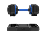 Adjustable Dumbbell - 55lb x2 Dumbbell Set of 2 with Anti-Slip Handle, Fast Adjust Weight by Turning Handle with Tray, Exercise Fitness Dumbbell Suitable for Full Body Workout