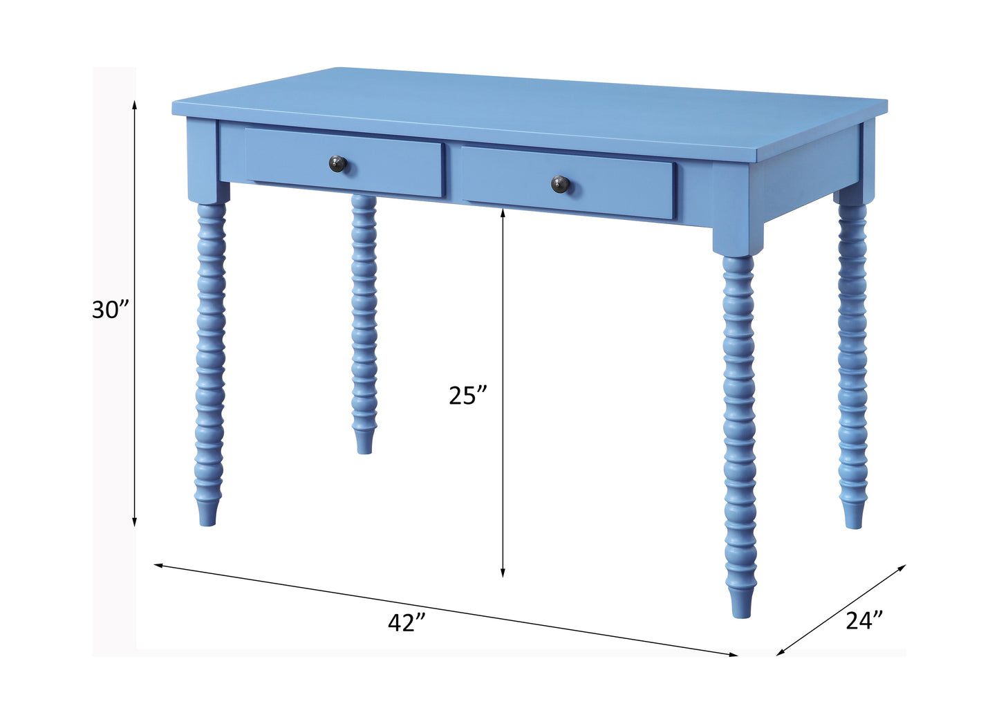 ACME Altmar Writing Desk, Blue Finish 93009