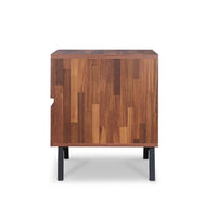 ACME Karine End Table in Walnut & Black 80622