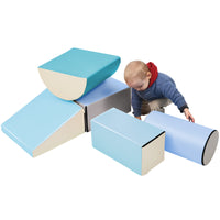 Soft Climb and Crawl Foam Playset, Safe Soft Foam Nugget Shapes Block for Infants, Preschools, Toddlers, Kids Crawling and Climbing Indoor Active Stacking Play Structure