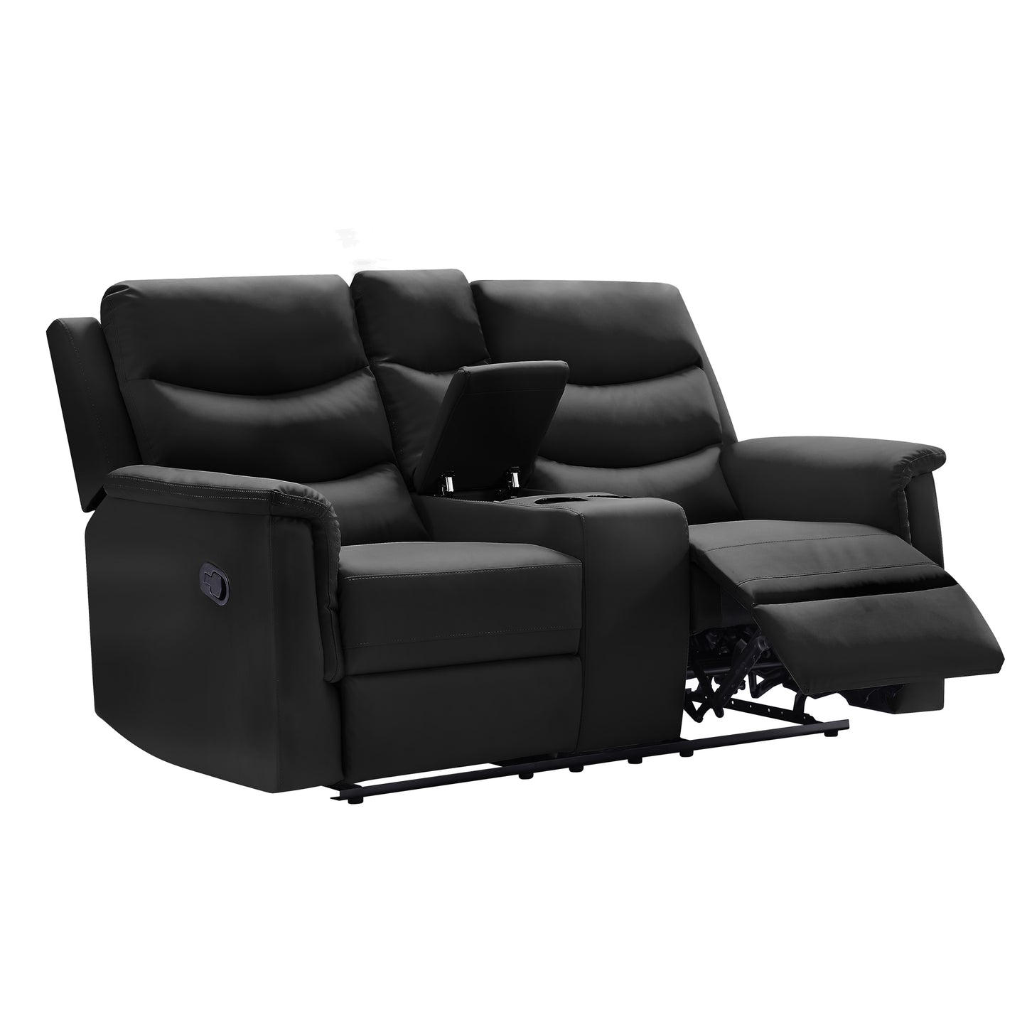 2-SEATER MOTION SOFA BLACK PU