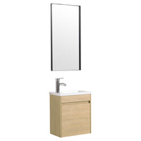 Bathroom Vanity With Single Sink,18 Inch For Small Bathroom (Excluding Faucets)