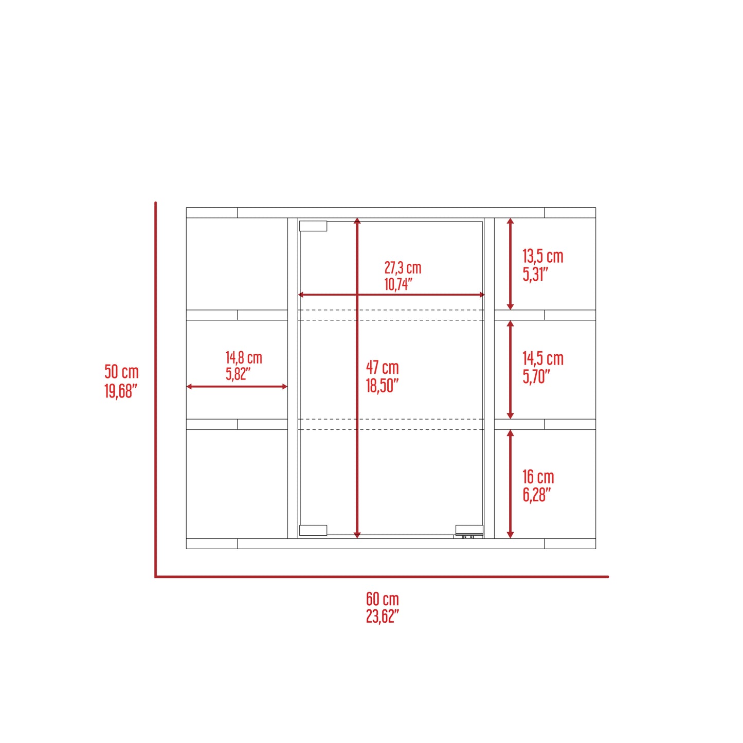 Roseburg 6-Shelf Medicine Cabinet with Mirorr White