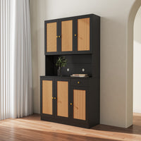 70.87" Tall Wardrobe& Kitchen Cabinet, with 6-Doors, 1-Open Shelves and 1-Drawer for bedroom