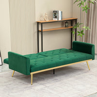 Convertible Futon Sofa Bed, Modern Reclining Futon Loveseat Couch with 2 Pillowa Sleeper Sofa for Dorm Room Living Room