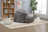 Bean bag chair lazy long hair sofa bean bag chair adult, teen high density foam filled modern focus chair comfortable living room, bedroom chair