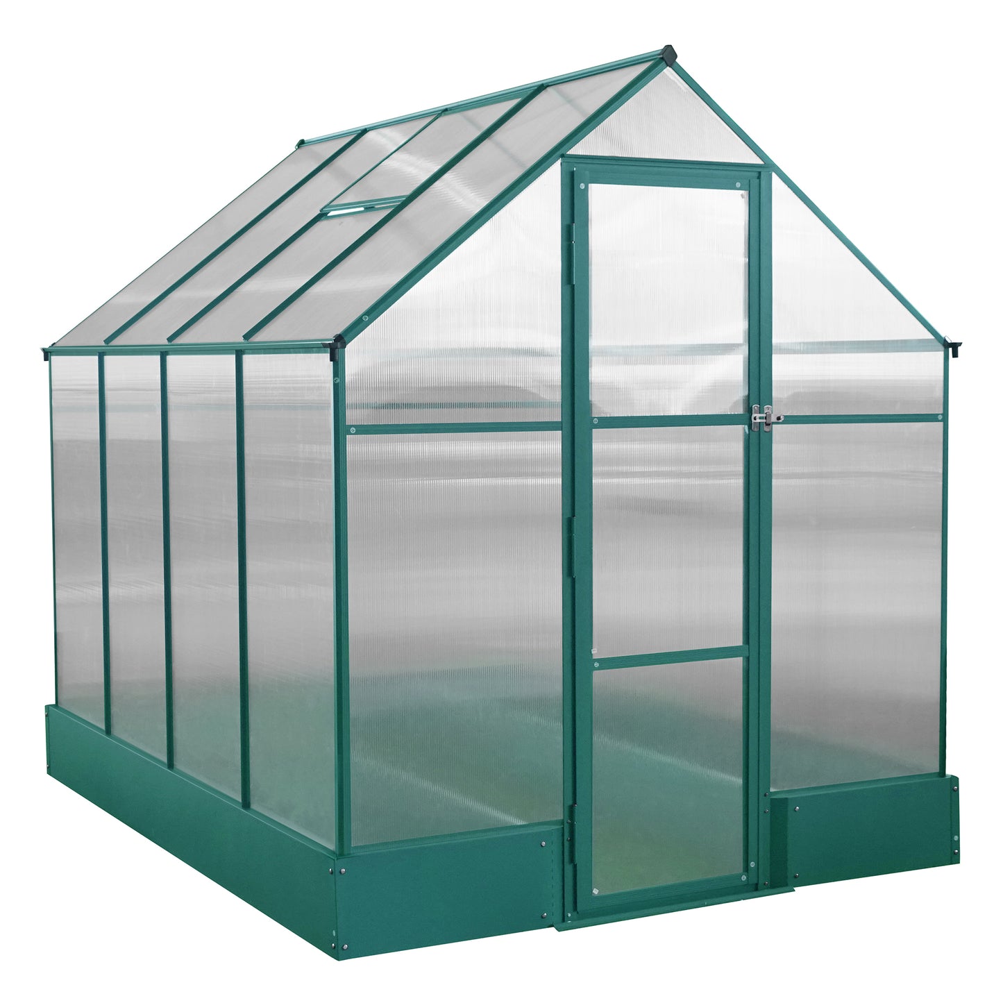 Polycarbonate Greenhouse,6'x 8' Heavy Duty Walk-in Plant Garden Greenhouse for Backyard/Outdoor Use