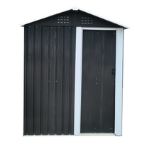 XWT009 Metal storage shed (3*5ft) outdoor black and white backyard storing tools