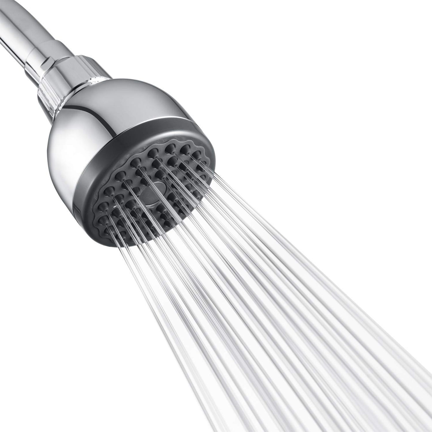 High Pressure Shower Head 3 Inches Anti-clog Fixed Showerhead Chrome with Adjustable Swivel Brass Ball Joint Chrome