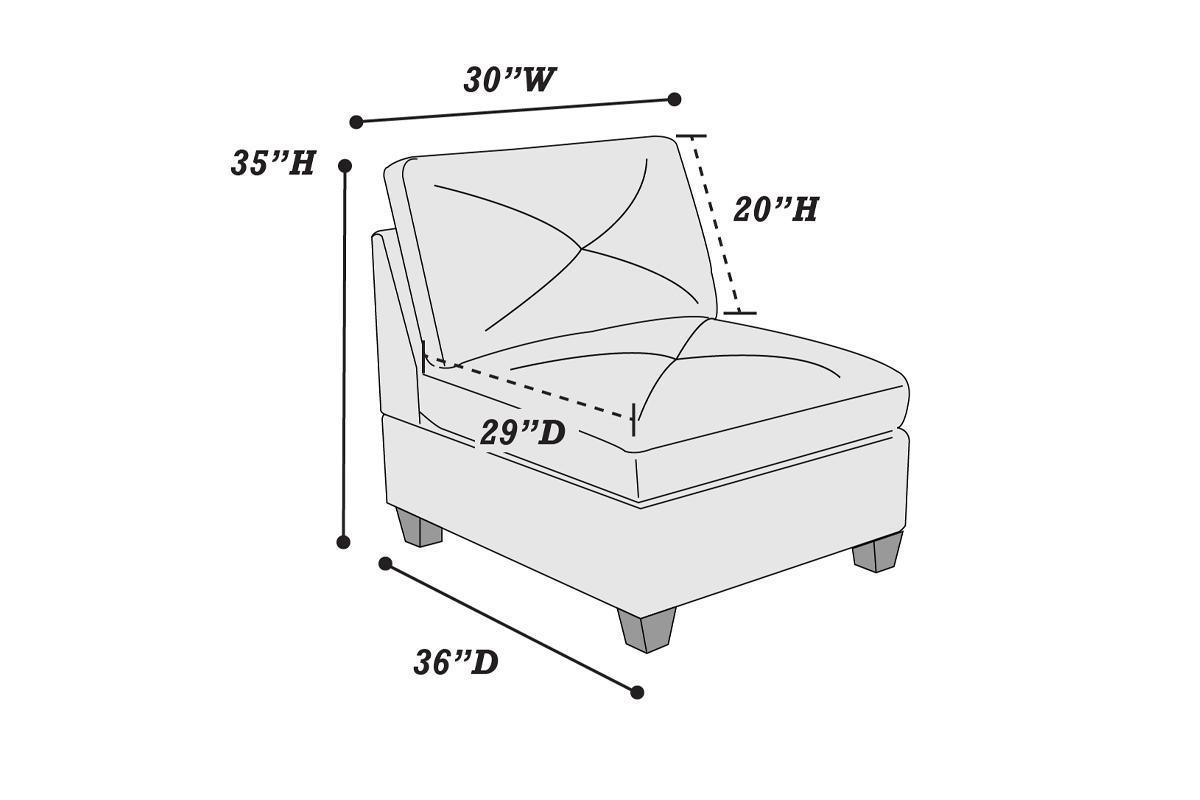 Genuine Leather Grey Color Tufted 7pc Modular Sectional Sofa Set 2x Corner Wedge 3x Armless Chair 2x Ottoman Living Room Furniture Corner Couch