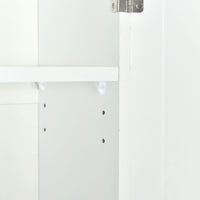 Over-The-Toilet Bathroom Cabinet with Shelf and Two Doors Space-Saving Storage, Easy to Assemble, White