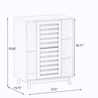 Asymmetric sliding door cabinet