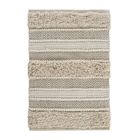 Woven Texture Stripe Bath Rug