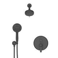 Large Amount of water Multi Function Shower Head - Shower System,  9-Function Hand Shower, Simple Style, Matte Black