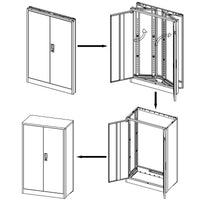 Metal Storage Cabinet with Locking Doors and Adjustable Shelf, Folding Filing Storage Cabinet , Folding Storage Locker Cabinet for Home Office,School,Garage, White