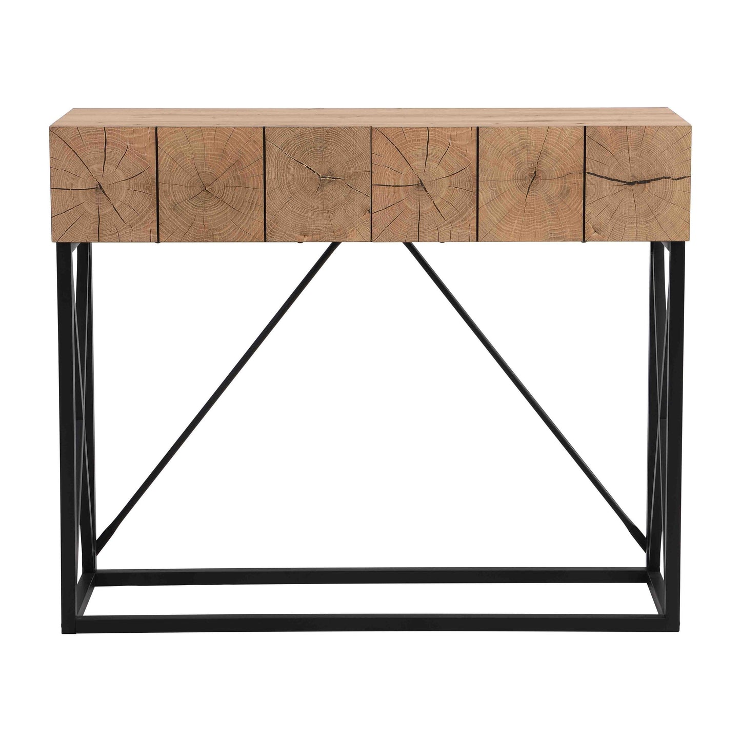 43.31'' Luxury Wood Sofa Table, Industrial Console Table for Entryway, Hallway Tables with Two Drawers for Living Room