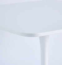 42.1"WHITE Table Mid-century Dining Table for 4-6 people With Round Mdf Table Top, Pedestal Dining Table, End Table Leisure Coffee Table