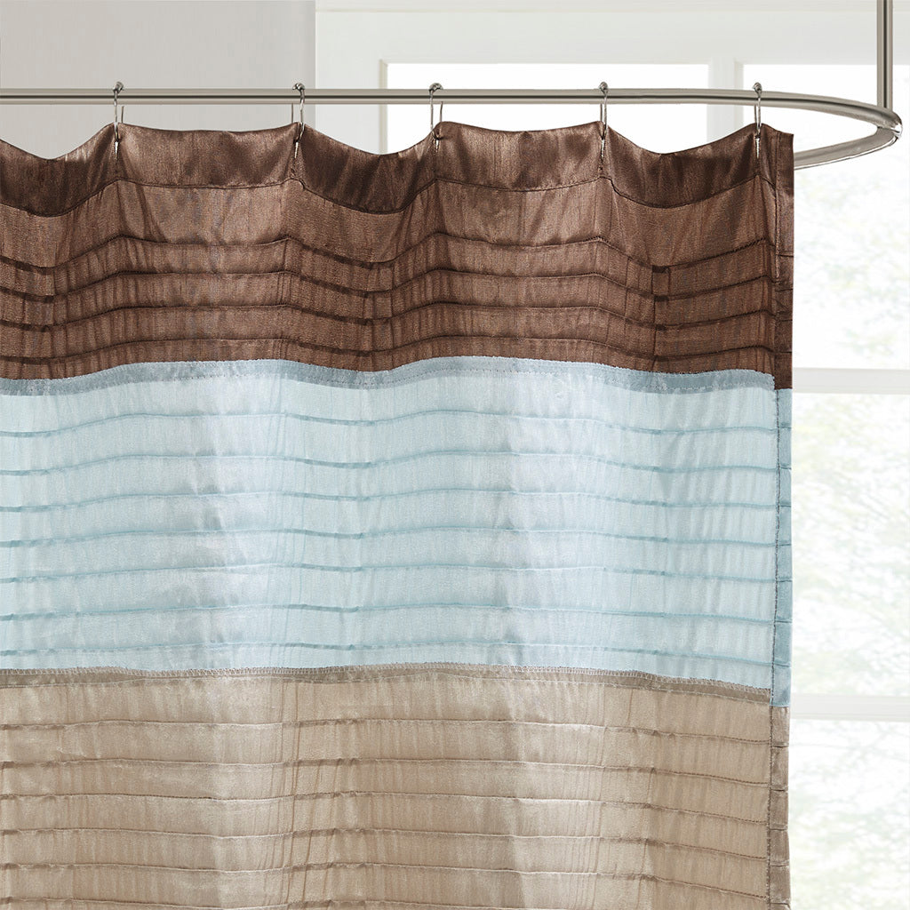 Faux Silk Shower Curtain