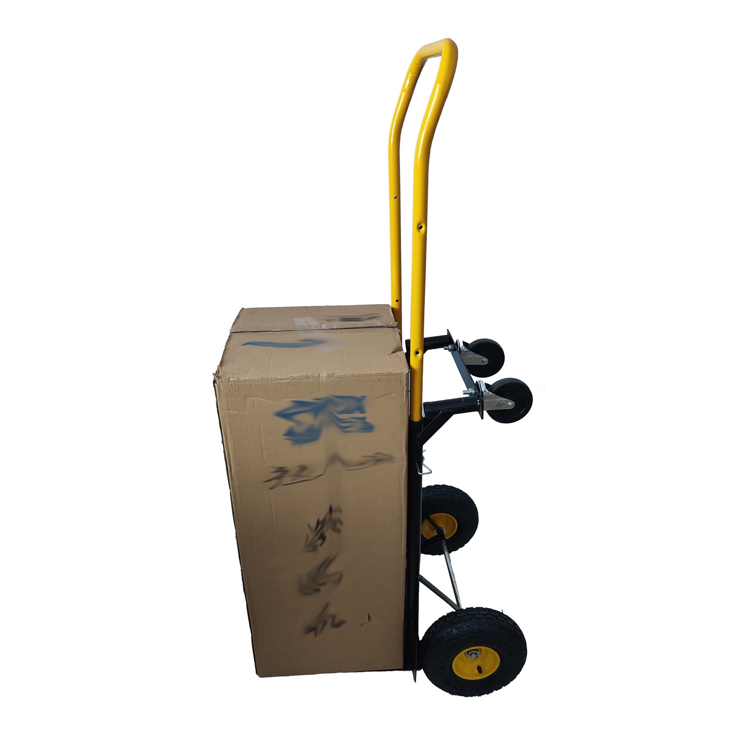 HT1002BK-YL   Hand Truck Dual Purpose 2 Wheel Dolly Cart and 4 Wheel Push Cart with Swivel Wheels 330 Lbs Capacity Heavy Duty Platform Cart for Moving/Warehouse/Garden/Grocery