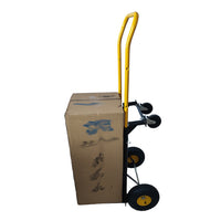 HT1002BK-YL   Hand Truck Dual Purpose 2 Wheel Dolly Cart and 4 Wheel Push Cart with Swivel Wheels 330 Lbs Capacity Heavy Duty Platform Cart for Moving/Warehouse/Garden/Grocery