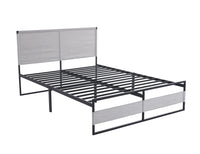 V4 Metal Bed Frame 14 Inch Queen Size with Headboard and Footboard, Mattress Platform with 12 Inch Storage Space