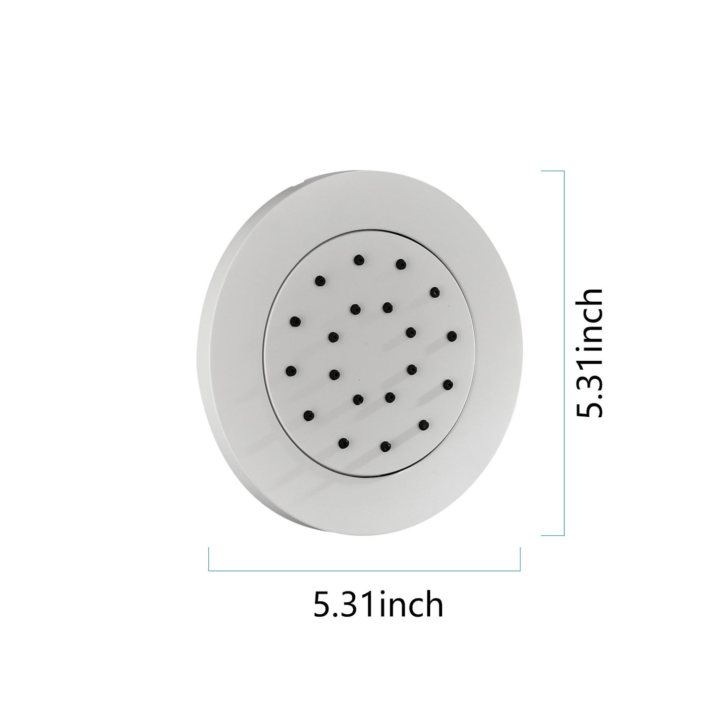 Concealed Installation Body Jet Shower Spa  Square Massage Jets Spray Body Shower Bodyspray (White - 3pcs)