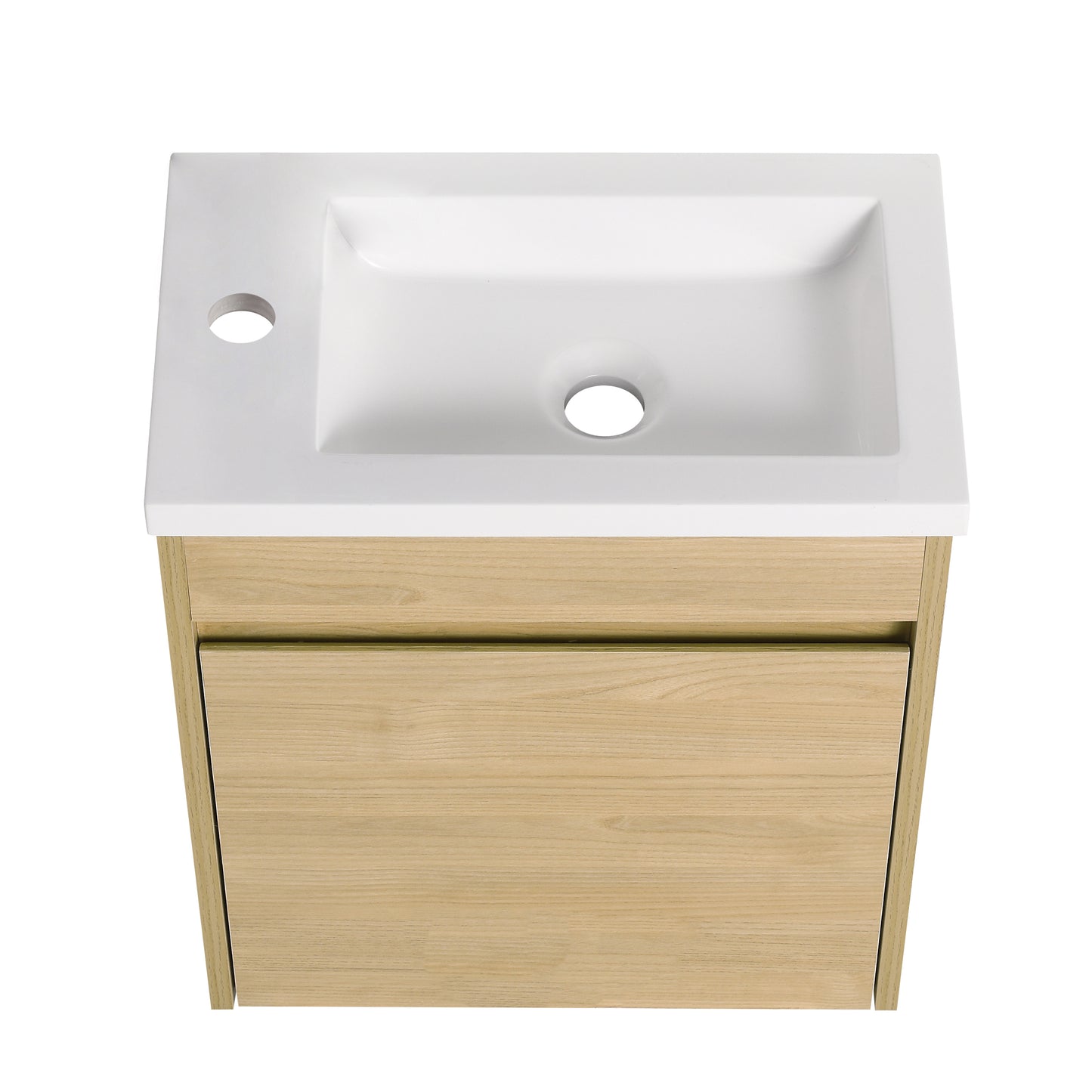 Bathroom Vanity With Single Sink,18 Inch For Small Bathroom (Excluding Faucets)