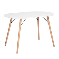 47.2"L x 27.6"W Oval Dining Table - white