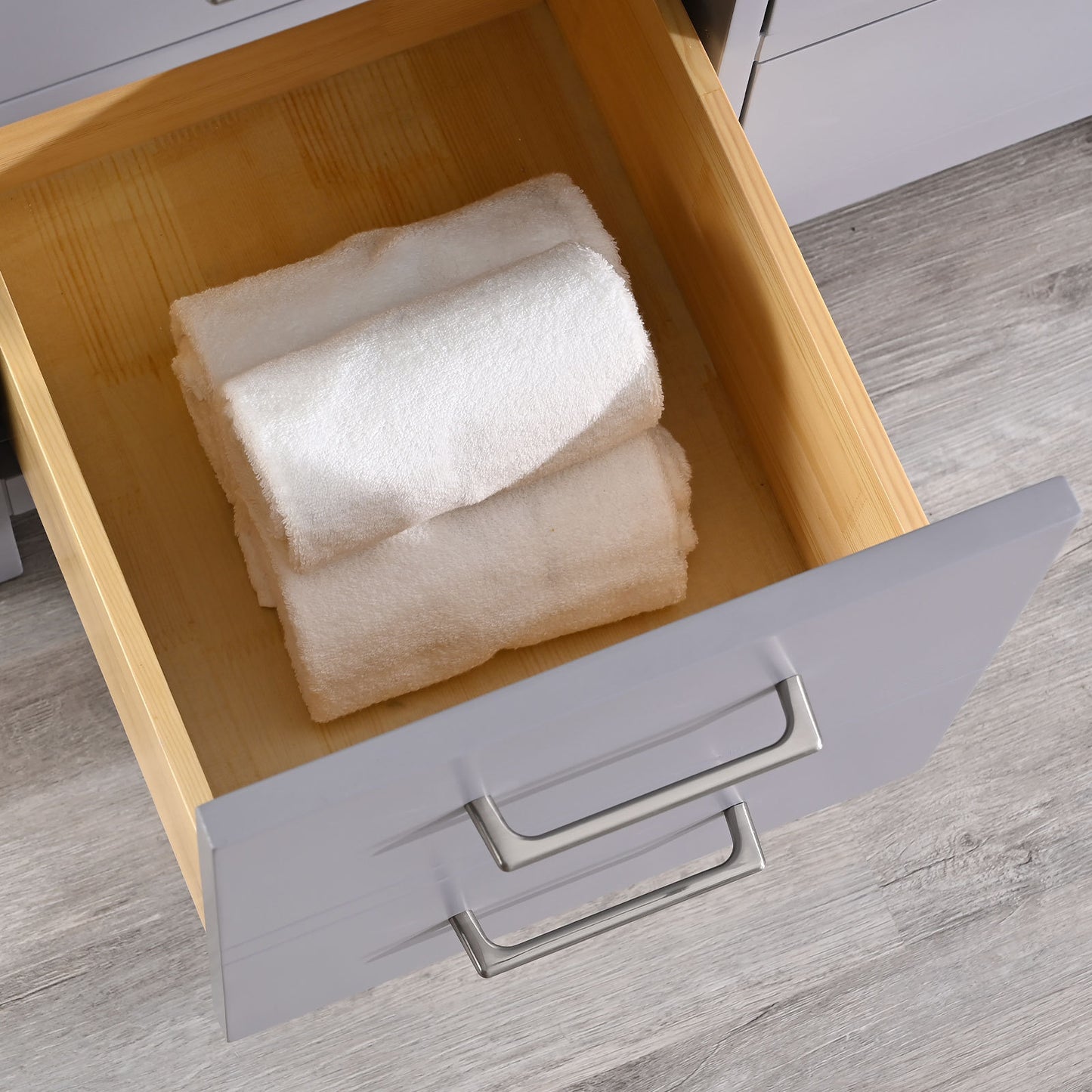 Bathroom Vanity Base Cabinet only, Single Bath Vanity in Gray, Bathroom Storage with Soft Close Doors and Drawers