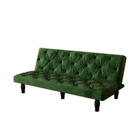 2534B Sofa converts into sofa bed 66" green velvet sofa bed suitable for family living room, apartment, bedroom