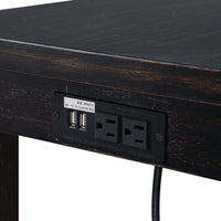 Modern minimalist high bar table, made of noble black and elegant appearance, with USB socket